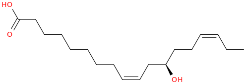 9,15 octadecadienoic acid, 12 hydroxy , (9z,12r,15z) 